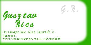 gusztav nics business card